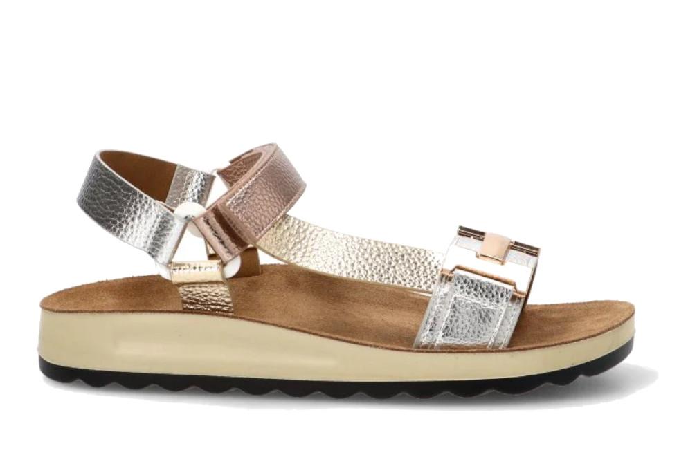 Sandalias cómodas ETIKA by ARMONY Carena 01 10084 Multioro para Mujer con Planta de Piel