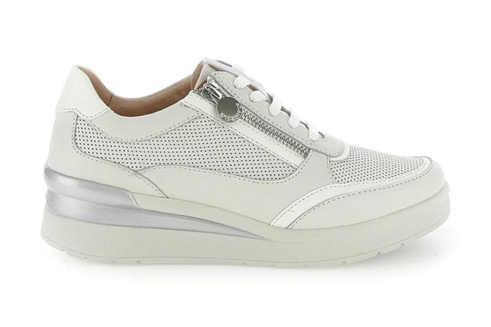 Zapatillas Deportivas Mujer Stonefly 220739 Cream 52 Blanco – Piel con Cremallera