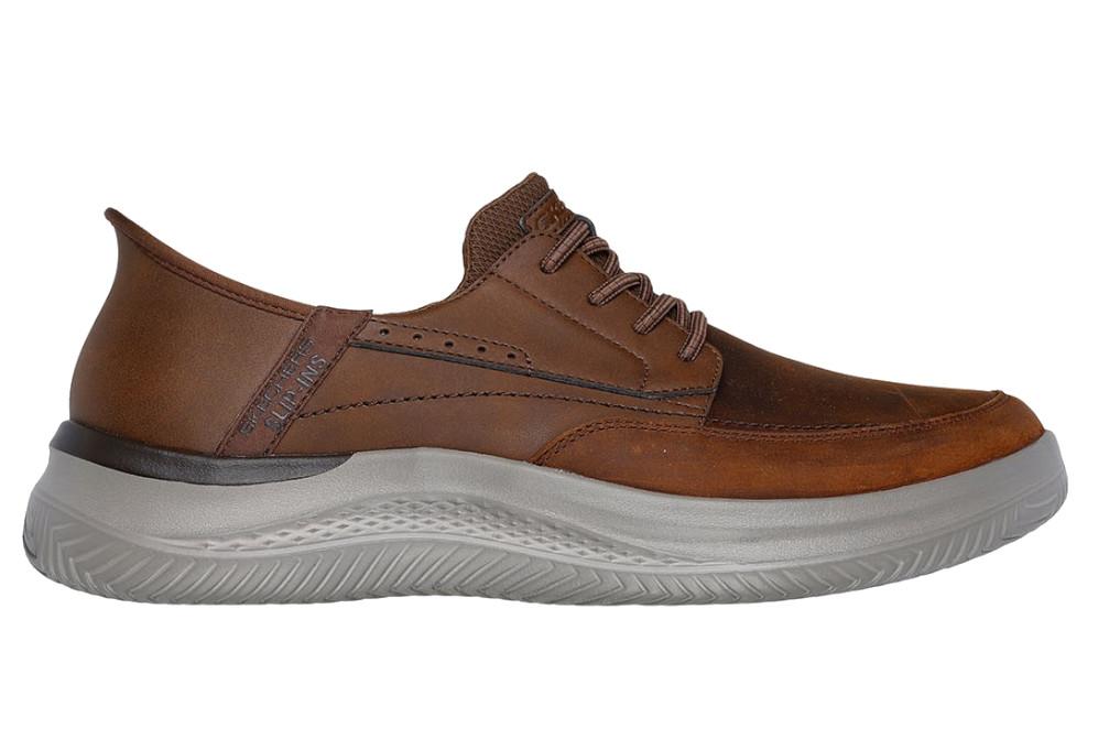 Zapatos deportivos Skechers Slip-ins Relaxed Fit Hasting Rory 205211 marrones para hombre