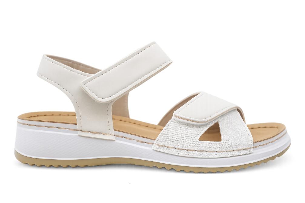 Sandalias planas Inblu SD000005-026 blancas con planta Anatómica para mujer