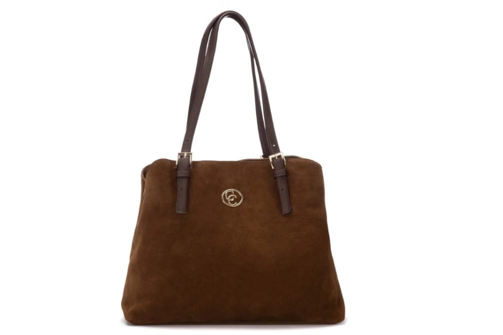 Bolso Shopper Carmela 186232 en camel para mujer de Serraje para Hombro