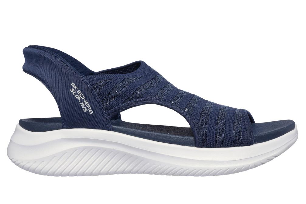 Sandalias Deportivas Mujer Skechers Slip-Ins Ultra Flex 3.0 Sun Warmth azul marino | Yoga Foam® y Materiales Reciclados