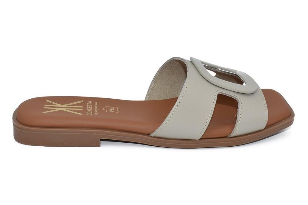 Sandalias de pala Cokketa 430 en beige para mujer