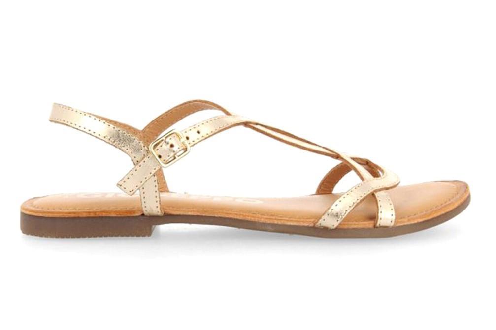 Sandalias planas Gioseppo Lamim 69113 en oro para mujer