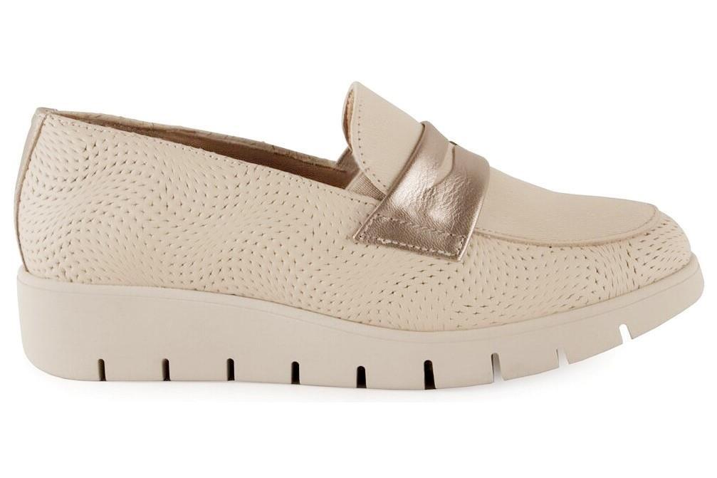 Mocasines Chamby 6 en beige para mujer