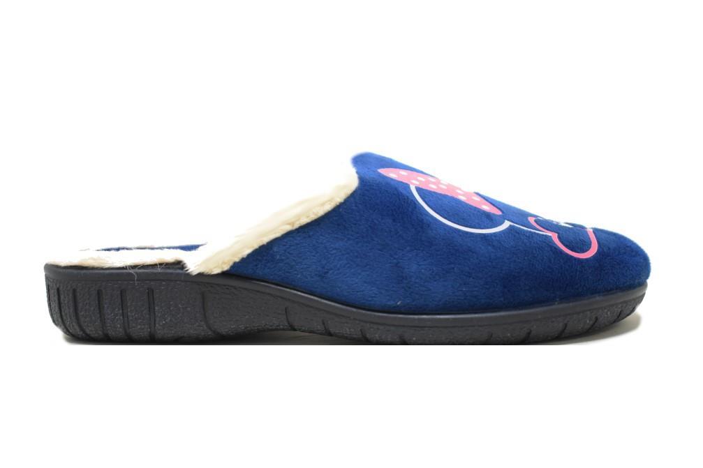 Zapatillas de casa Calusa 934 silueta Minnie en azul para mujer