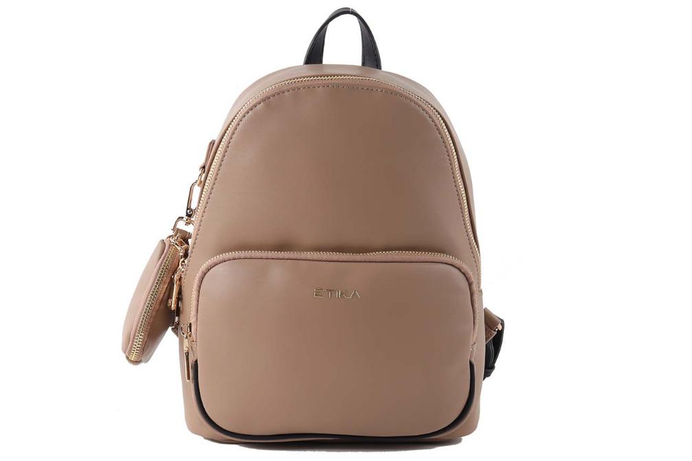 Mochila ETIKA modelo Grace B30124 de mujer color beige