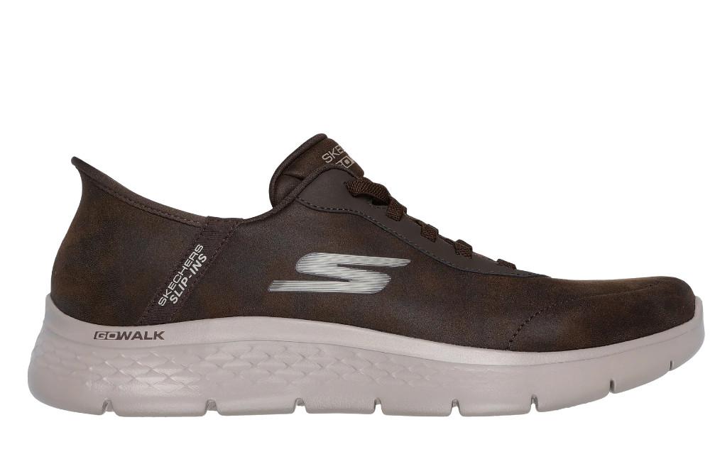 Zapatillas deportivas Skechers Slip-ins GO WALK Flex Smooth Motion 216326 marrón para hombre