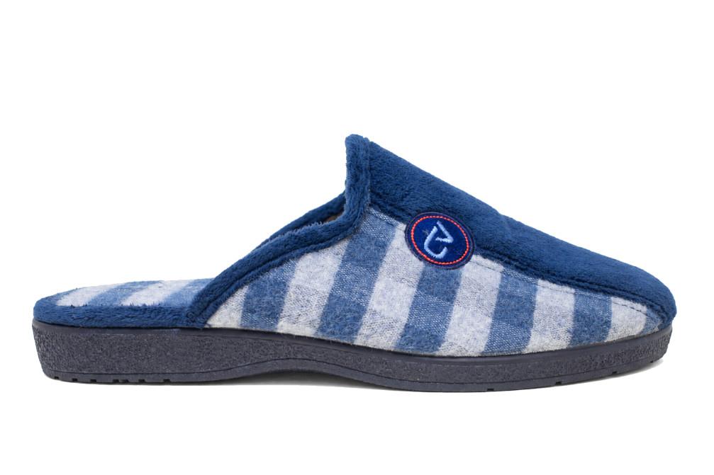 Zapatillas de casa Cabrera 9012 azules para hombre, cálidas y flexibles