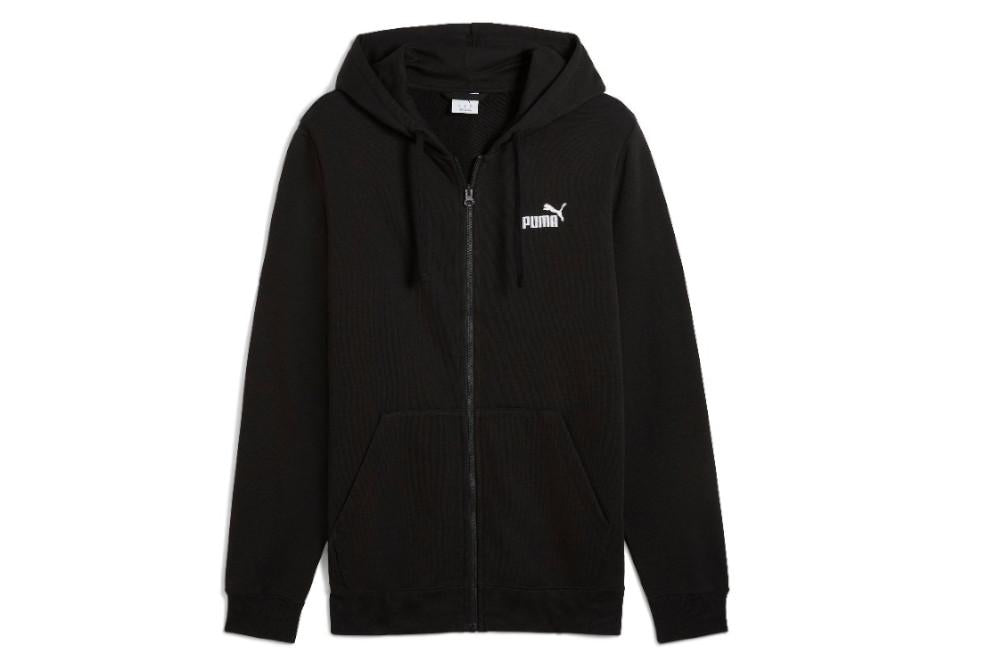 Sudadera con capucha Puma ESS No. 1 Logo Full-Zip Hoodie TR para hombre en negro