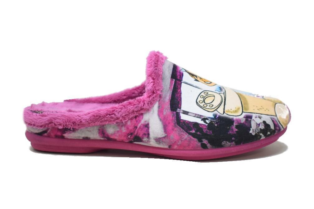 Zapatillas de casa Vulca-Bicha Betty y Vilma en color perla