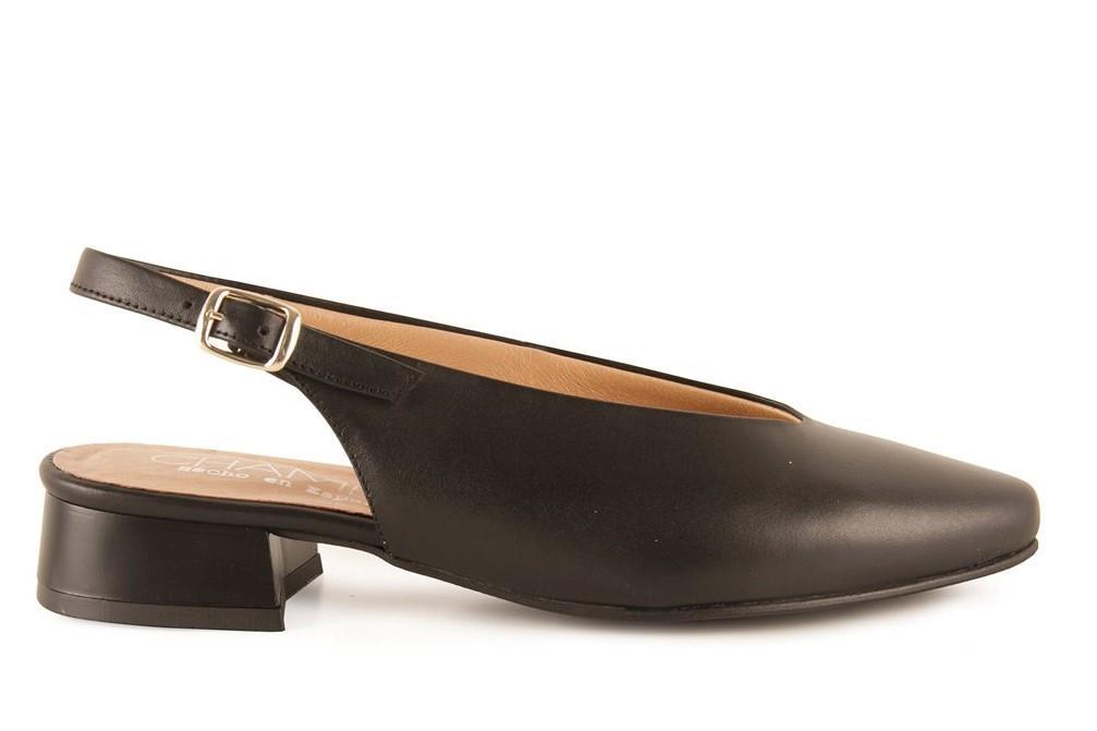 Bailarinas destalonadas Chamby 6039 en negro para mujer