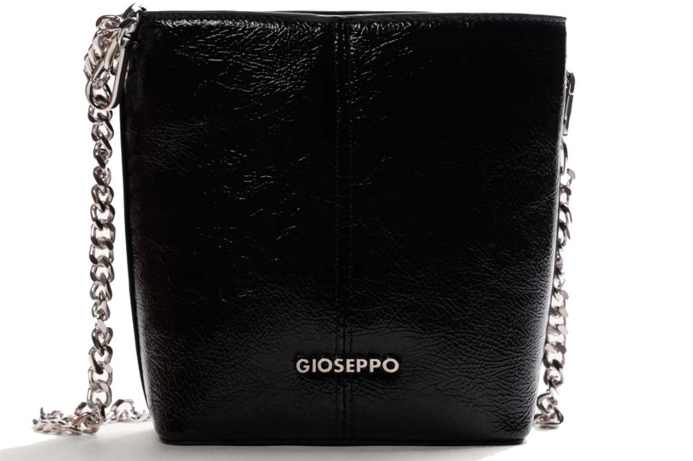 Bolso bandolera Bucket Gioseppo 80652 en negro para mujer con Cadena