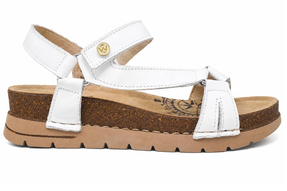 Sandalias mujer Walk & Fly Almada 51120 blanco | Sandalias de piel cómodas y ligeras