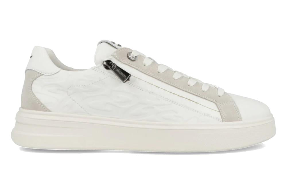 Zapatillas deportivas Guardiani Aeris Derby Zip GM61045A blancas para hombre