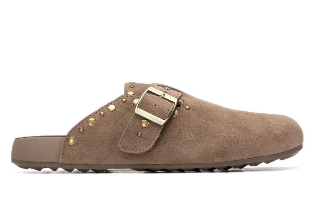 Zueco bio en beige para mujer XTI 14512102 de Serraje con Hebilla