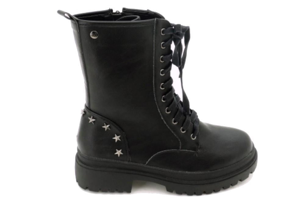 Botines militares Isteria 21223 en negro para mujer