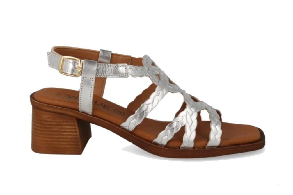 Sandalias de tacón InVogue S-1078 en plata para mujer