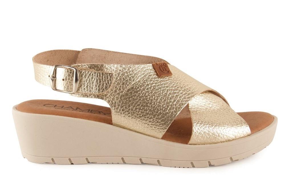 Sandalias Chamby 898 en platino para mujer