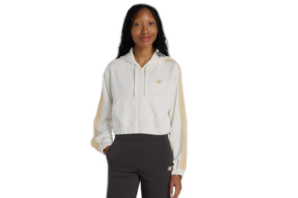 Chaqueta deportiva New Balance WJ61B759SST de color blanco