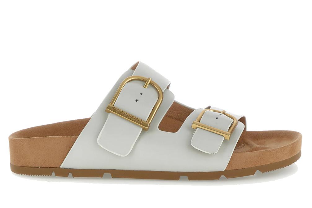Sandalias planas Stonefly Sibil W 4 Blanco 222419 para Mujer en Piel de Becerro | Comodidad y Elegancia