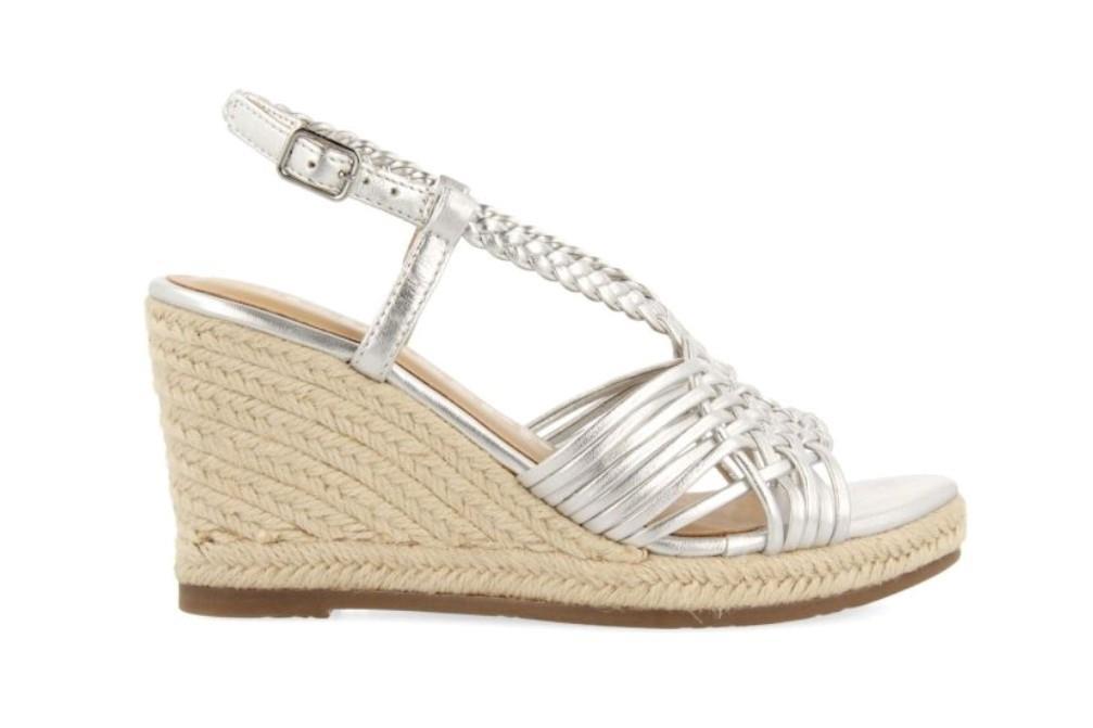 Sandalias con cuña Gioseppo GLIDE 72071 en plata para mujer