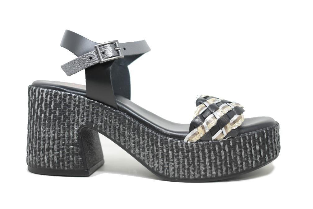 Sandalias con tacón Porronet 3175 en negro para mujer