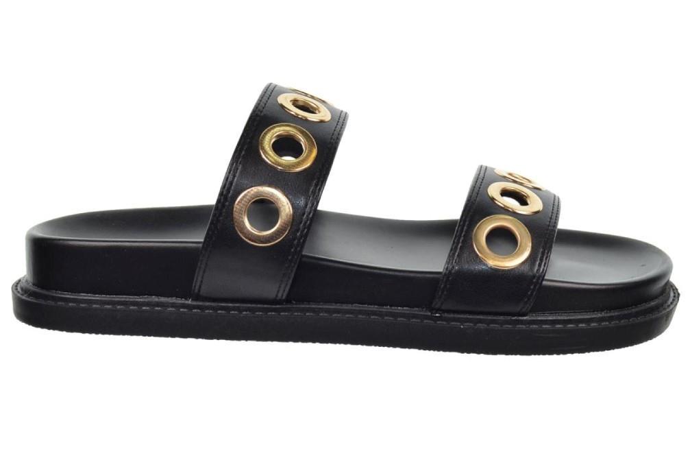 Sandalias planas bio Isteria 25057 en negro para mujer