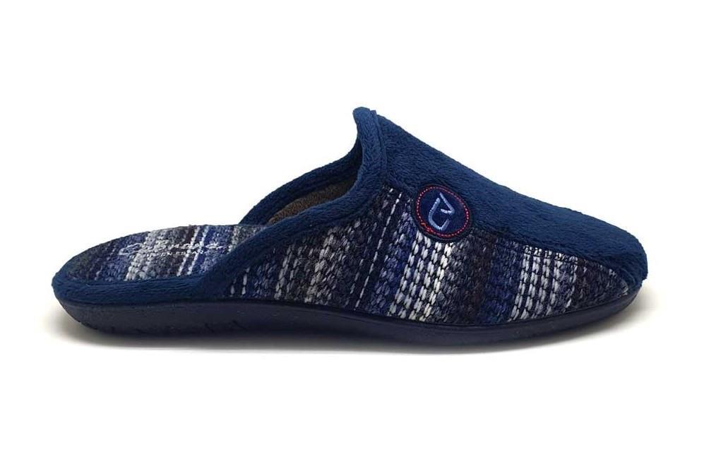 Zapatillas de casa Cabrera 9650 en azul marino para hombre