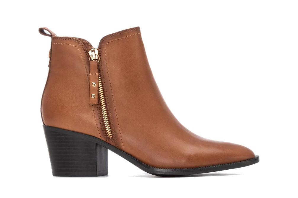 Botines de tacón Carmela 162585 en camel