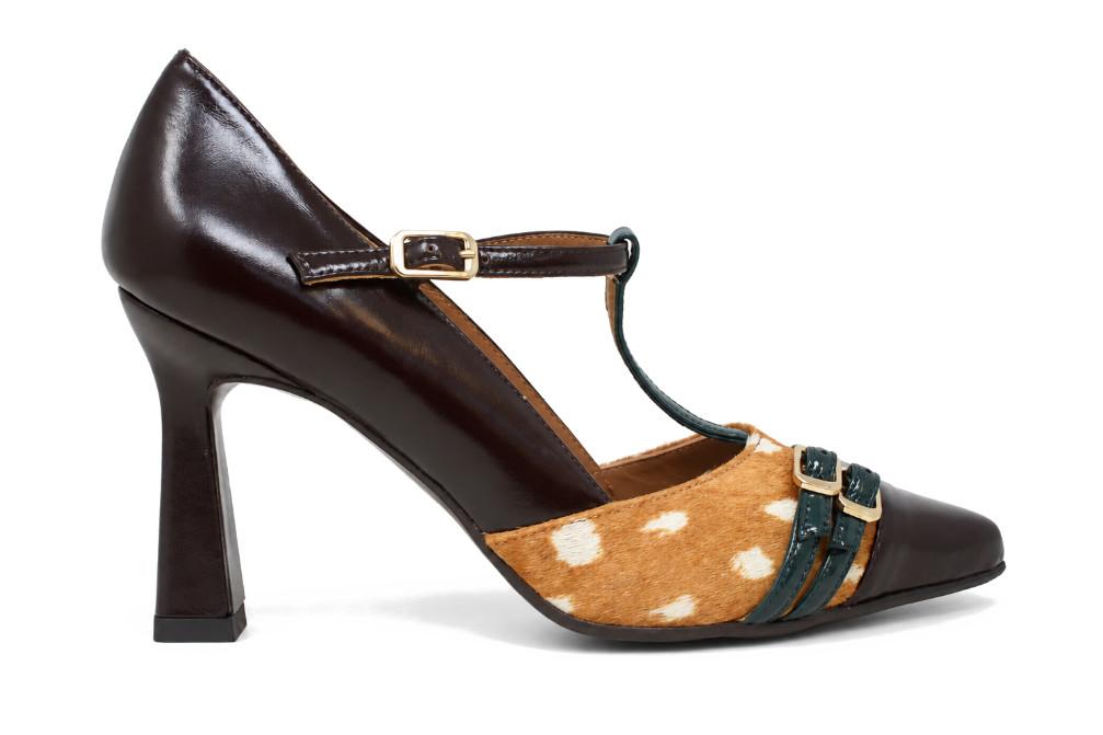 Zapatos de fiesta Joni 31060 marrón de tacón alto para mujer
