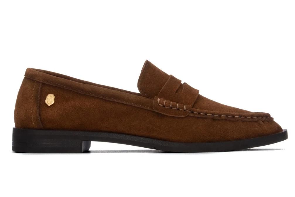 Mocasines planos de Serraje Carmela 164389 para Mujer en camel