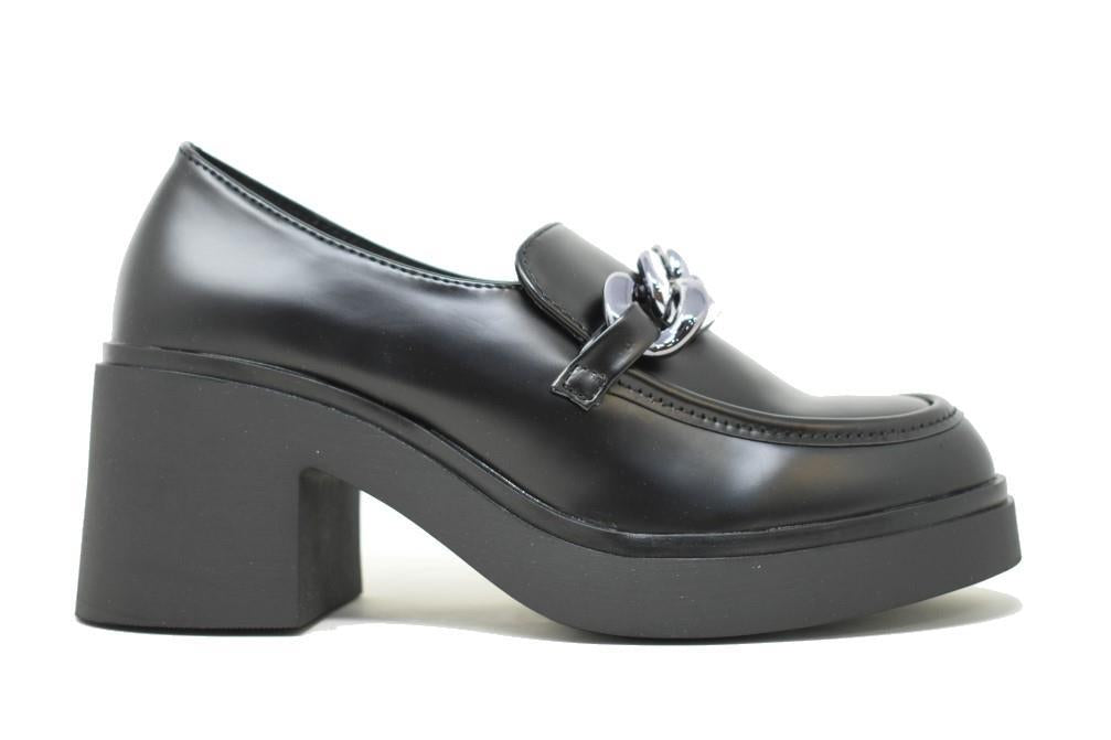 Mocasines con tacón Maraval W0364 en negro para mujer