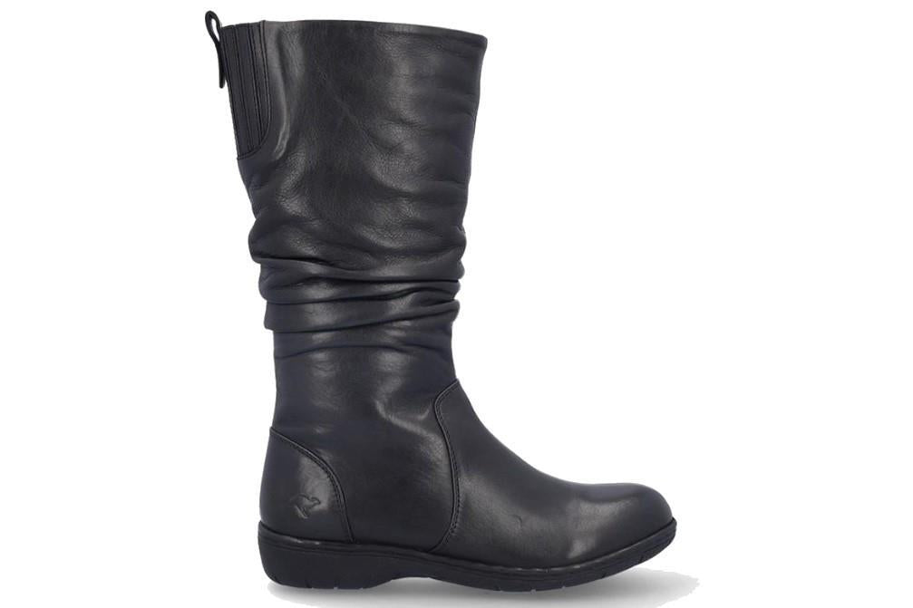 Botas altas planas Kangaroos 887-11 en color negro