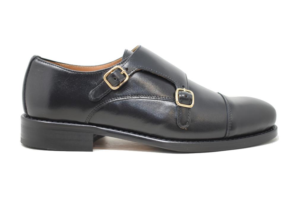 Zapatos Paco Cantos 6442 de vestir para hombre, estilo Monk con doble hebilla - Zapatos blucher
