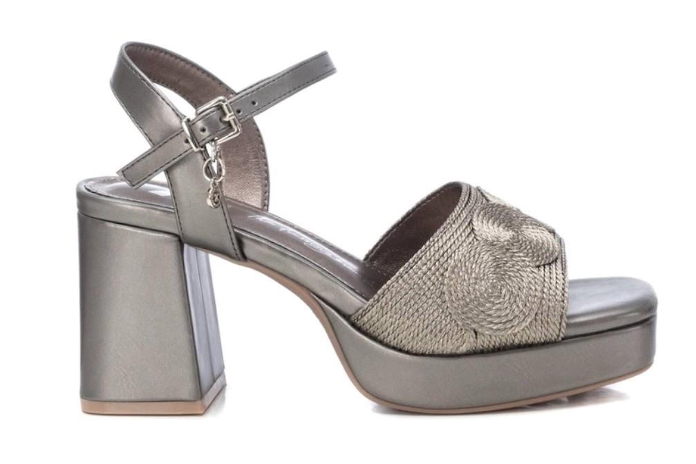 Sandalias tacón XTI 142845 en plomo para mujer