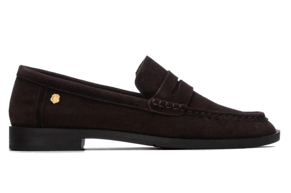 Mocasines planos de Serraje Carmela 164389 Marrón Chocolate Mujer