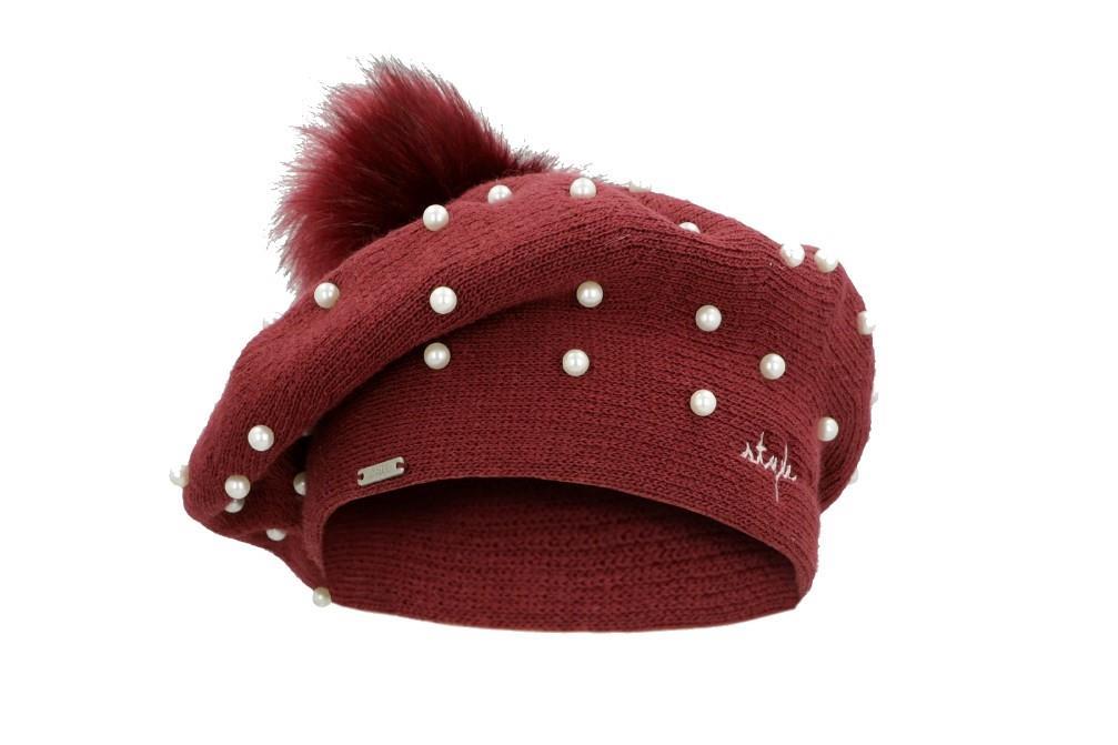 Boina de punto Anekke 41481-411 en burdeos