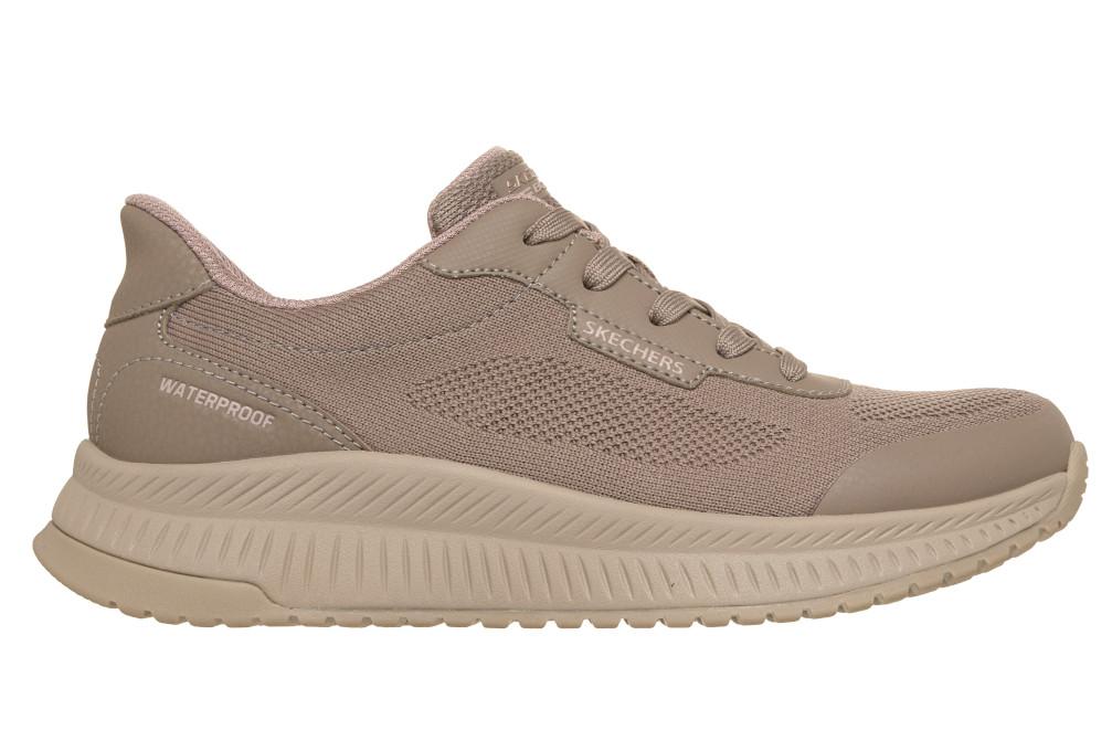 Zapatillas deportivas impermeables Skechers BOBS Squad 4 117744 taupe para mujer