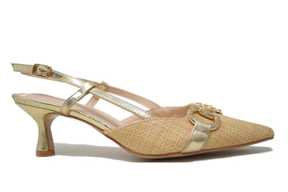 Zapatos de tacón Isteria 24023 en beige para mujer