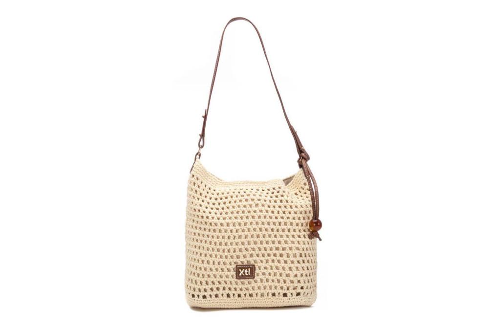 Bolso de hombro tipo shopper para mujer XTI 184599 Beige