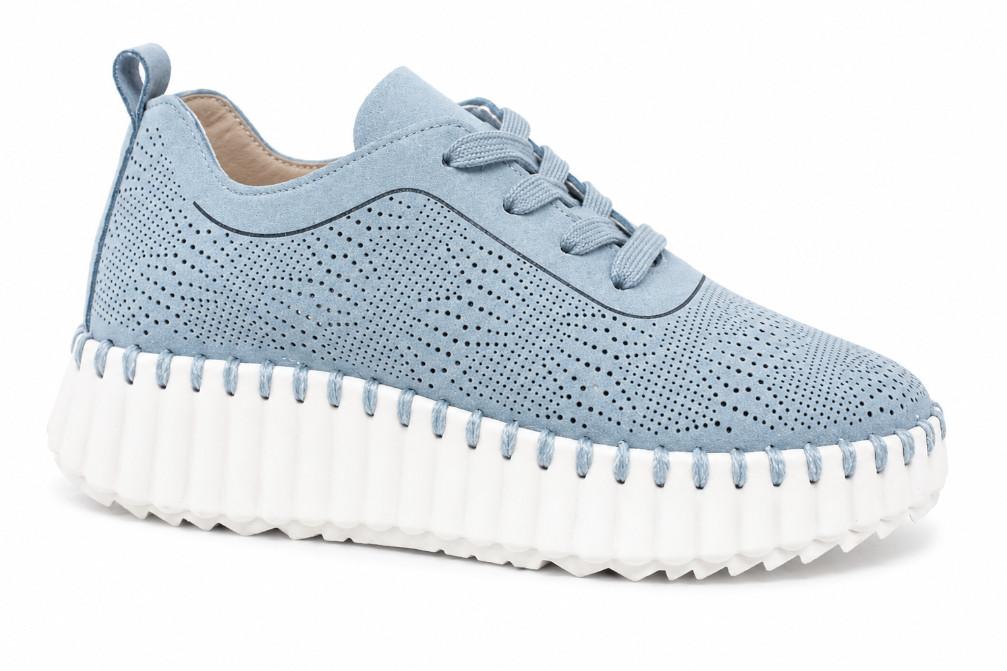 Zapatillas deportivas mujer Walk & Fly Astrid 9837K petróleo | Sneakers cómodas con cuña