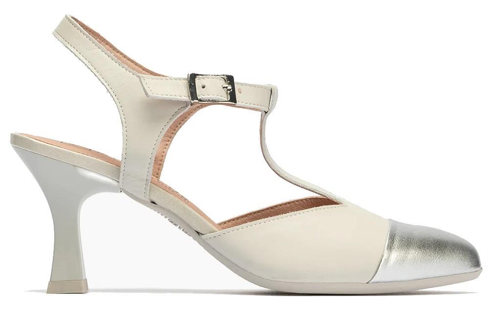 Zapatos de tacón Pitillos 10524 en plata para mujer