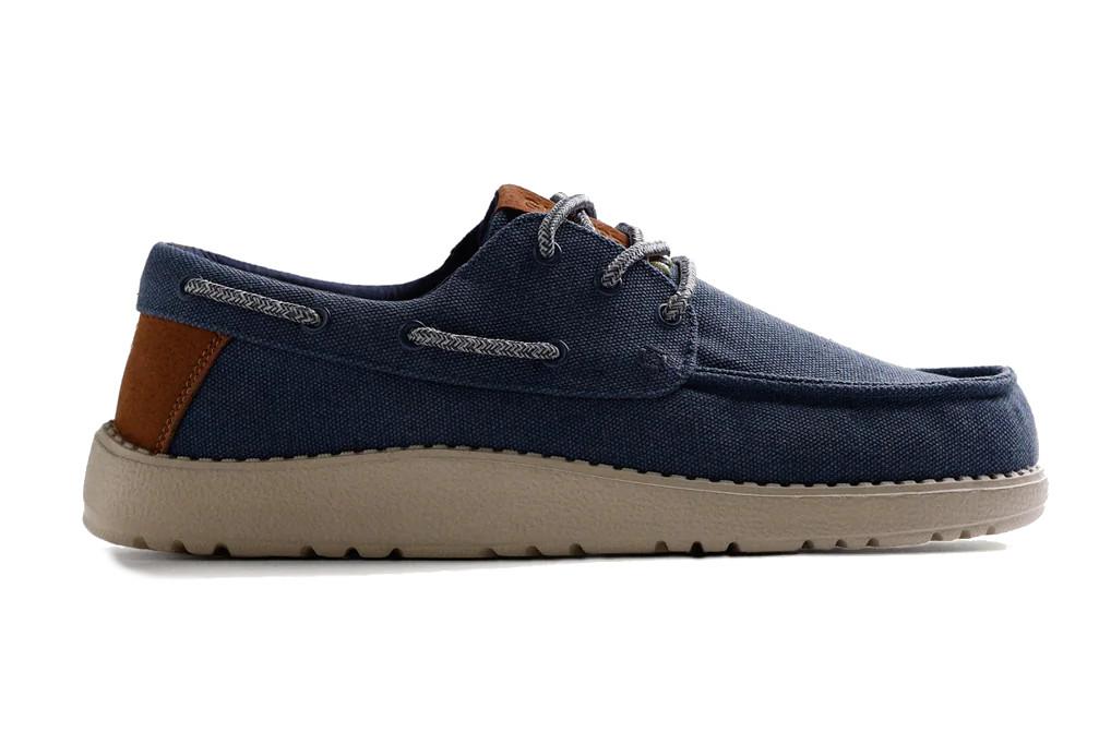 Mocasines náuticos Wallabee de Lona Gioseppo Kinango 78664 azul marino para Hombre