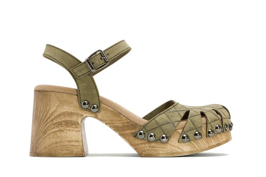 Sandalias de tacón Porronet Margot 3079 en kaki