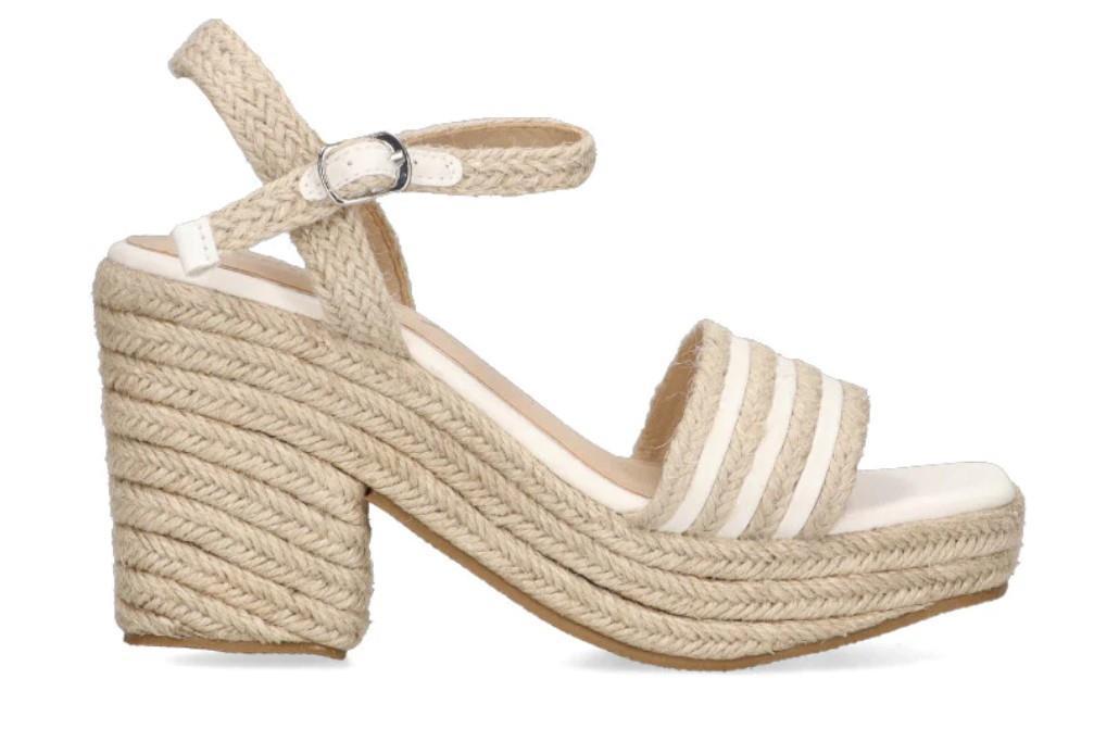 Sandalias Rafia ETIKA 30002 CHULLERA en color blanco
