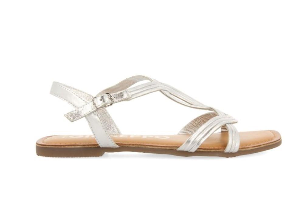 Sandalias planas Gioseppo Elbasan 71705 en plata para mujer