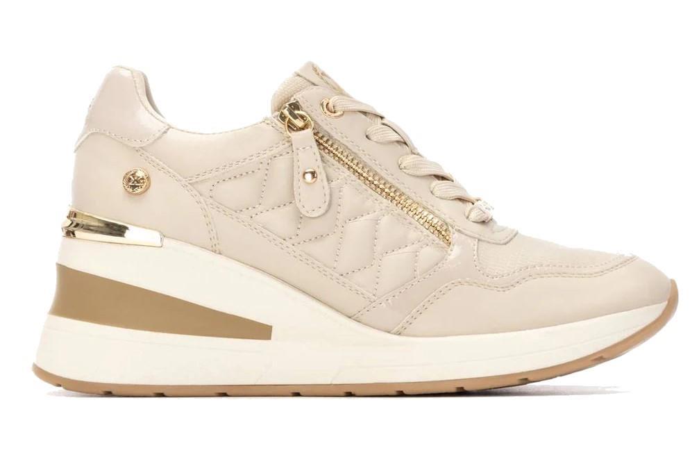 Zapatillas deportivas con cuña XTI 14438001 en beige