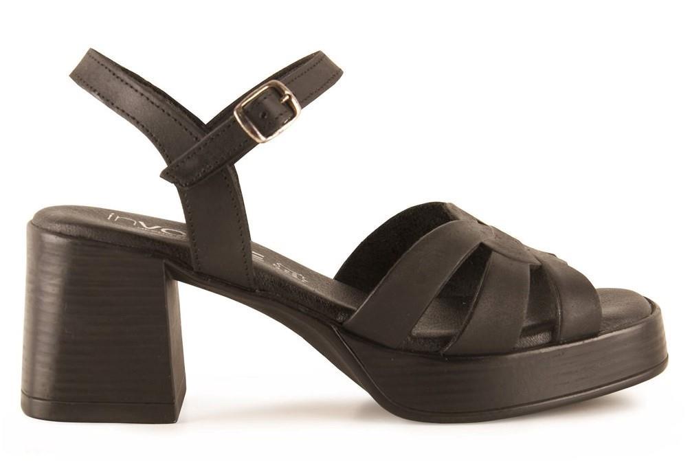 Sandalias con tacón Invogue S-1080 en negro para mujer