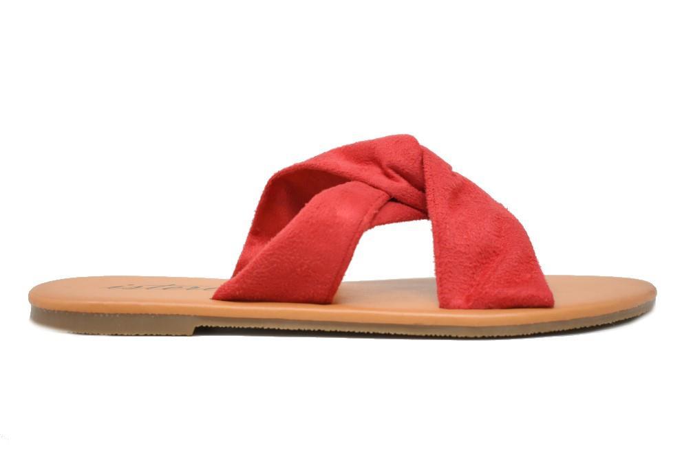 Sandalias planas Isteria 9073 en rojo para mujer